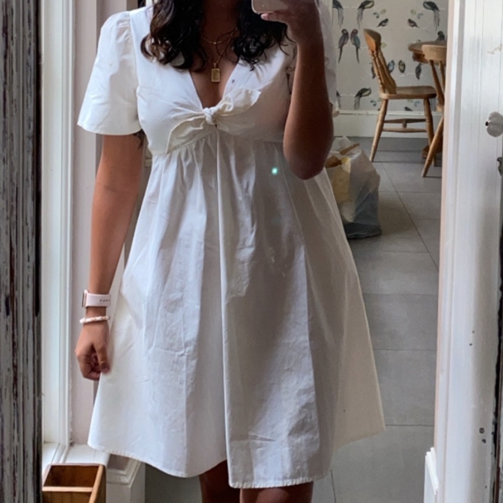 White cotton Madewell dress